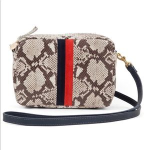 Clare V Midi Sac Snakeskin/Tan